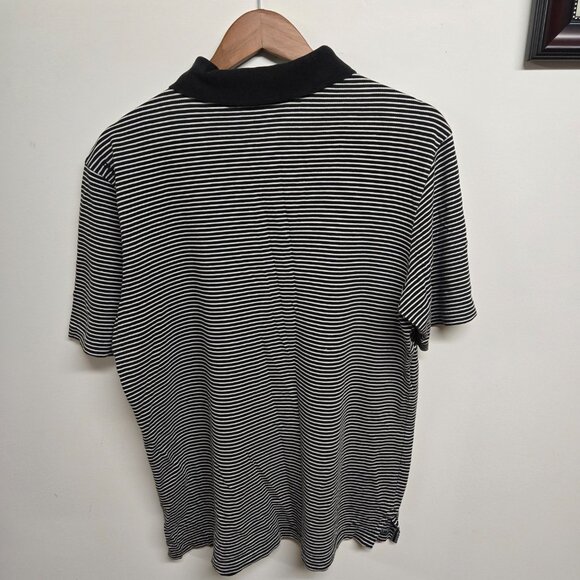 Hurley Horizontal Stripe Black and White Polo (22" ptp) - Picture 3 of 5
